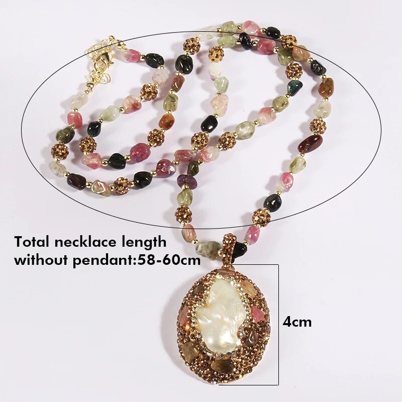 Multicolor Amethyst Dorp & Baroque Pearl Necklace