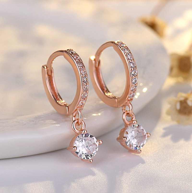 Gold Plated Zircon Earrings