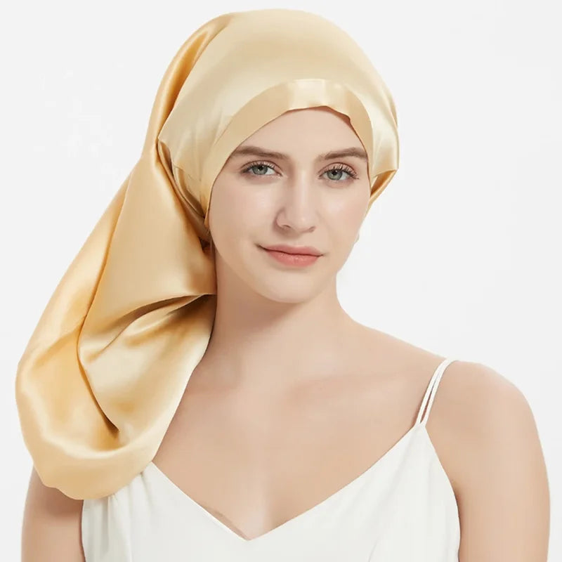 Mulberry Silk Sleeping Cap for Long Hair