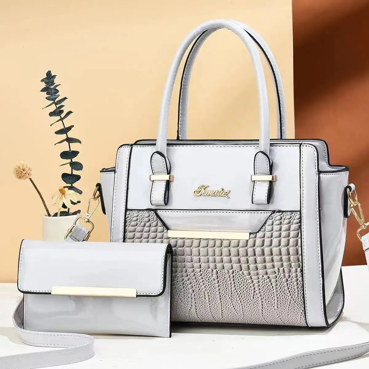 Crocodile Pattern Handbag AE