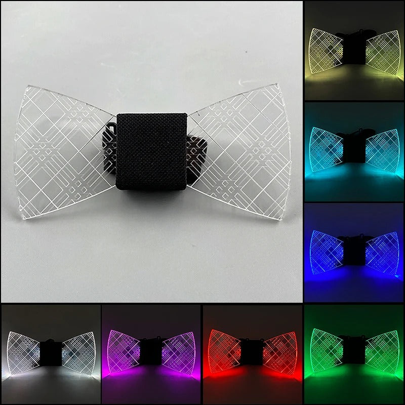 LED Acrylic DJ Luminous Bow Tie