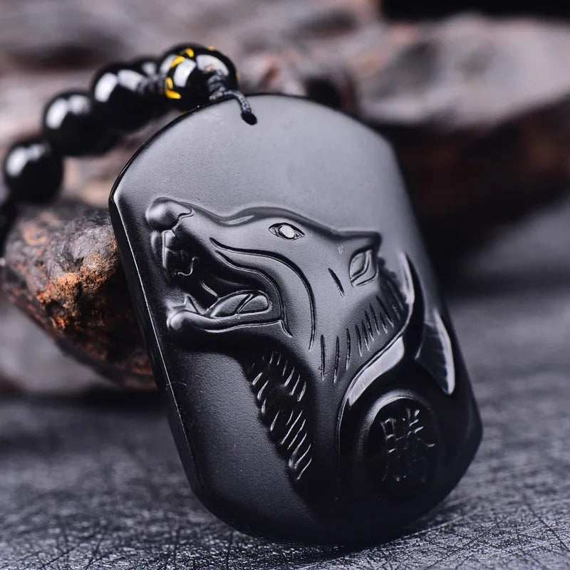 Retro Black Stone Pendant For Men