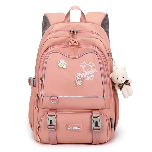 Girls Waterproof School Backpack – Large Oxford School Bag for Kids, Laptop Book Bag for High School & Travel