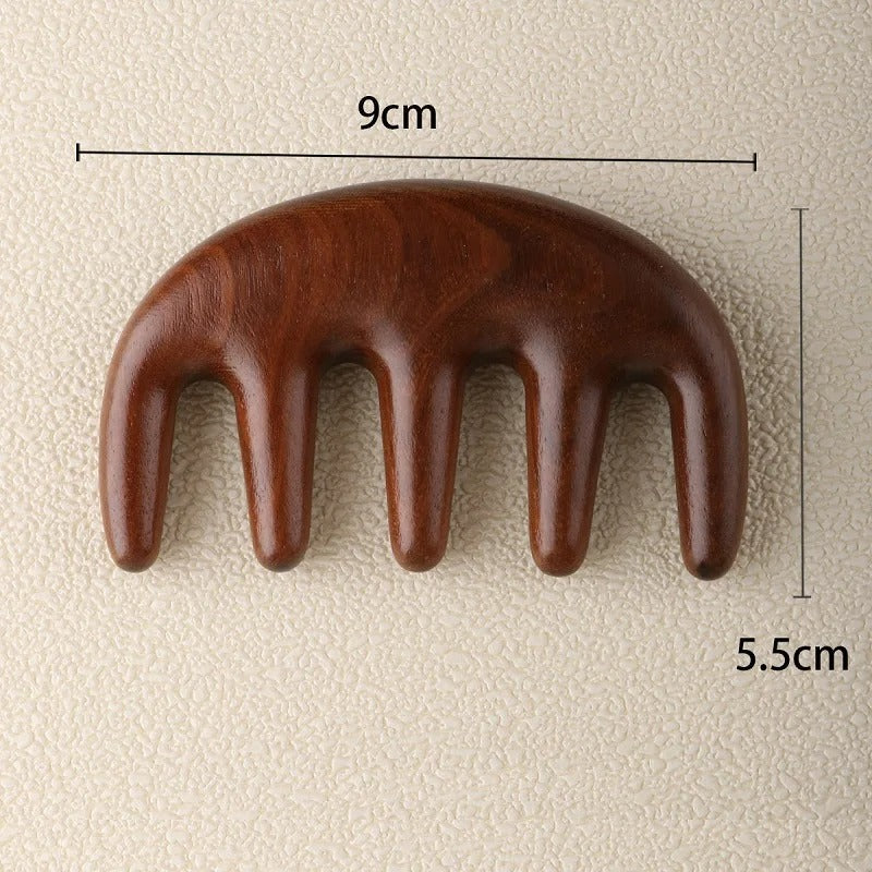 Sandalwood Wooden Scalp and Body Massage Comb – Natural Hair, Head and Body Massager