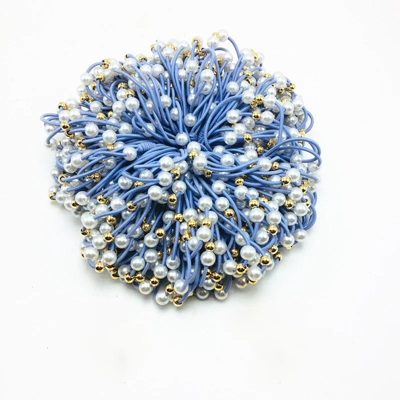 20PCS Fashion Pearls Elastic Hair Ties