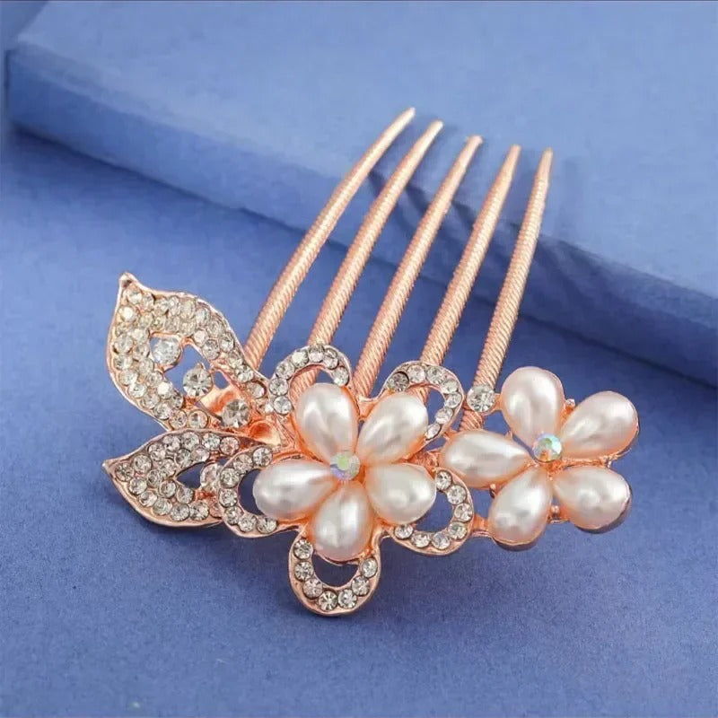 Women Metal Crystal Hair Braiding Clip Barrettes Hairpins for weddings