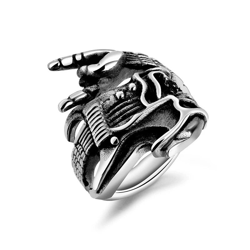 Men Punk Hip Hop Rock Adjustable Ring Jewelry Gifts