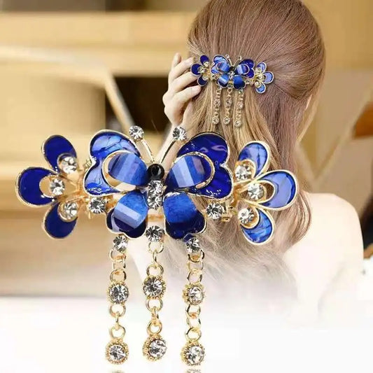 Butterfly Tassel Hairpins Clamps Clip