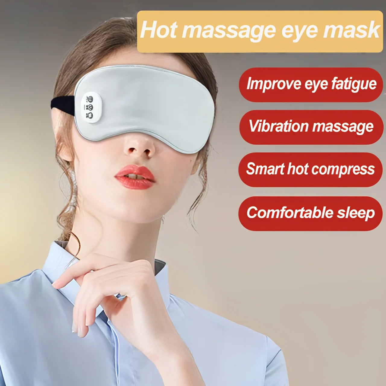 Hot and Cold Massage Eye Mask Electric Heating - Eye Massager for Relieving Eye Fatigue, Dark Circles, Sleeping Mask, Eyeshadow Compress