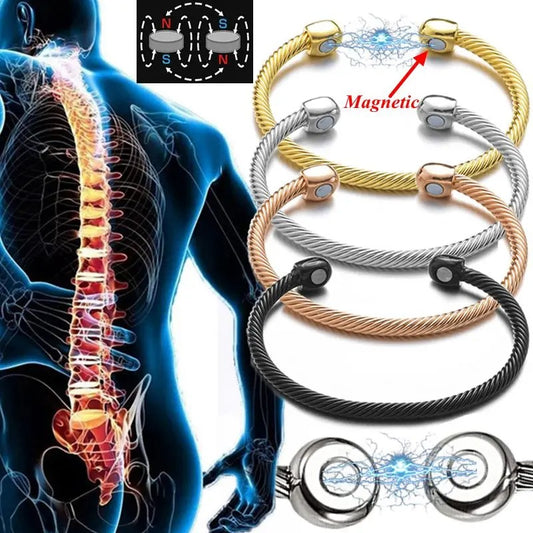 Open Bracelet Arthritis Pain Relief Magnetic Bracelet for Women and Men