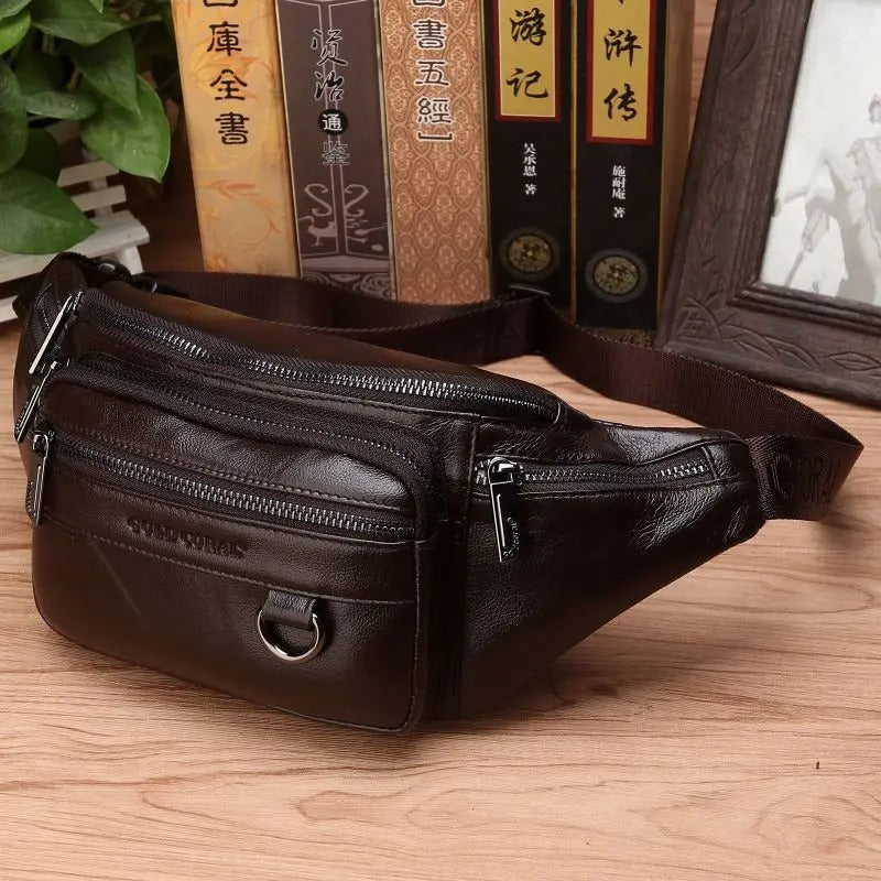 Leather Waist Fanny Pack Bag For Men