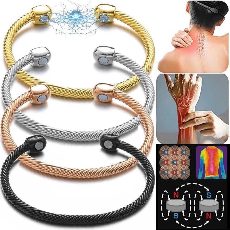 Open Bracelet Arthritis Pain Relief Magnetic Bracelet for Women and Men