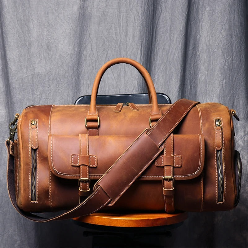 Vintage Leather Hand Carry Travel bag