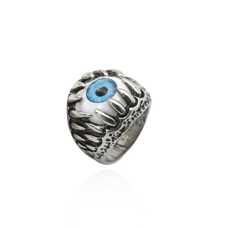 Gothic Punk Devil Evil Eye Adjustable Male Ring Jewelry