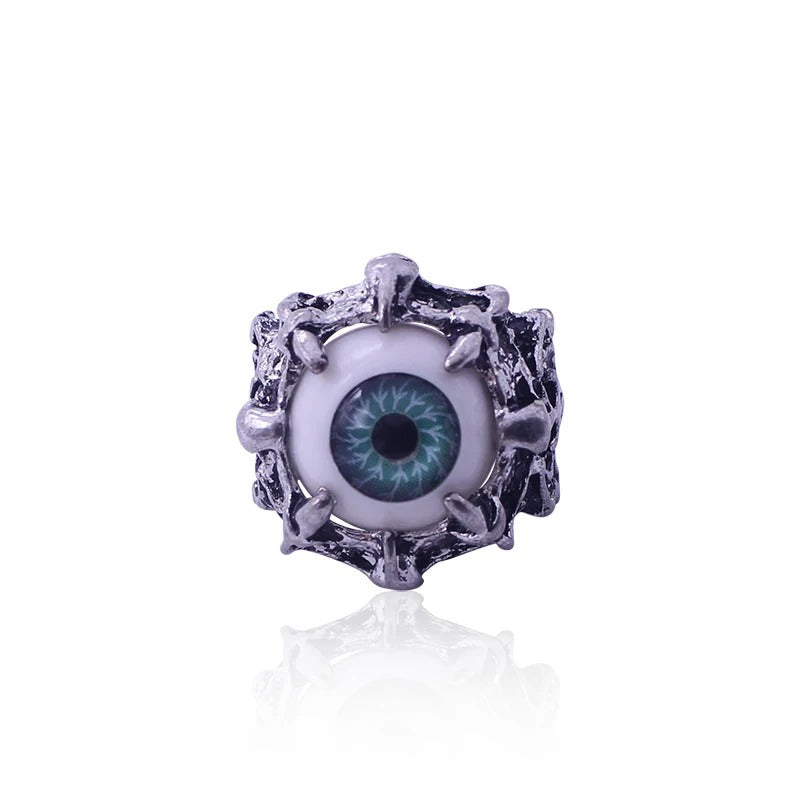 Gothic Punk Devil Evil Eye Adjustable Male Ring Jewelry