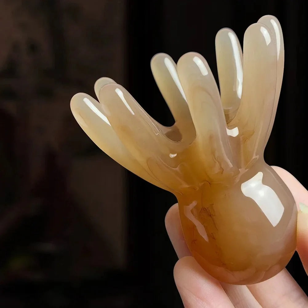 Octopus Scalp Massager – 8-Prong Resin Head Scraping Comb