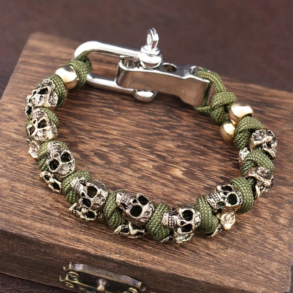 Men’s Vintage Adjustable Skull Bracelet