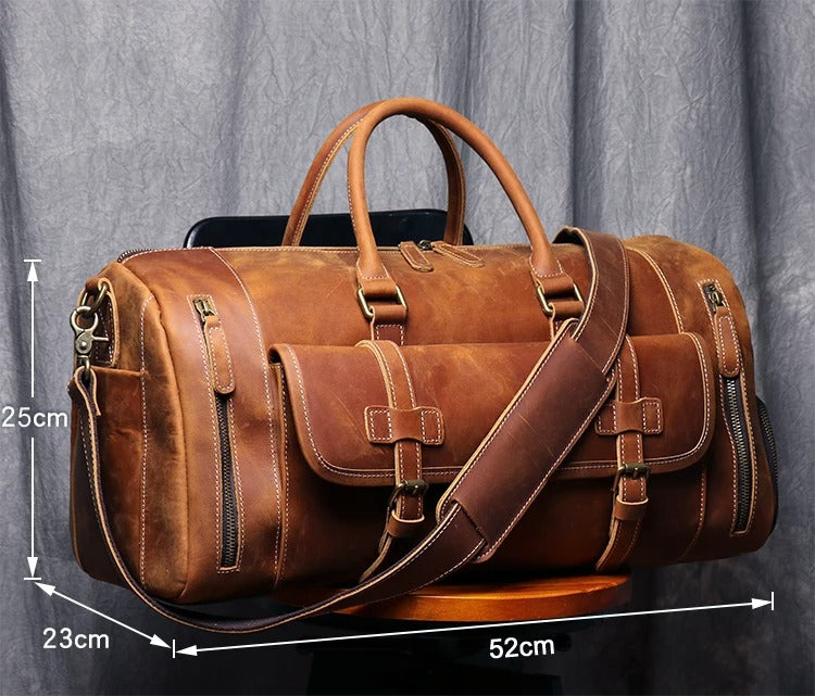 Vintage Leather Hand Carry Travel bag