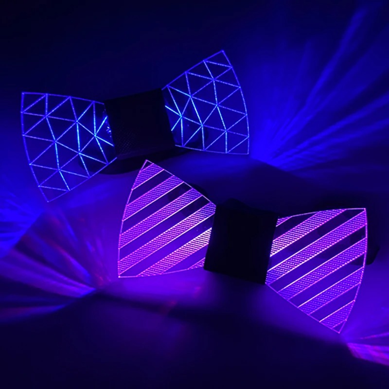 LED Acrylic DJ Luminous Bow Tie