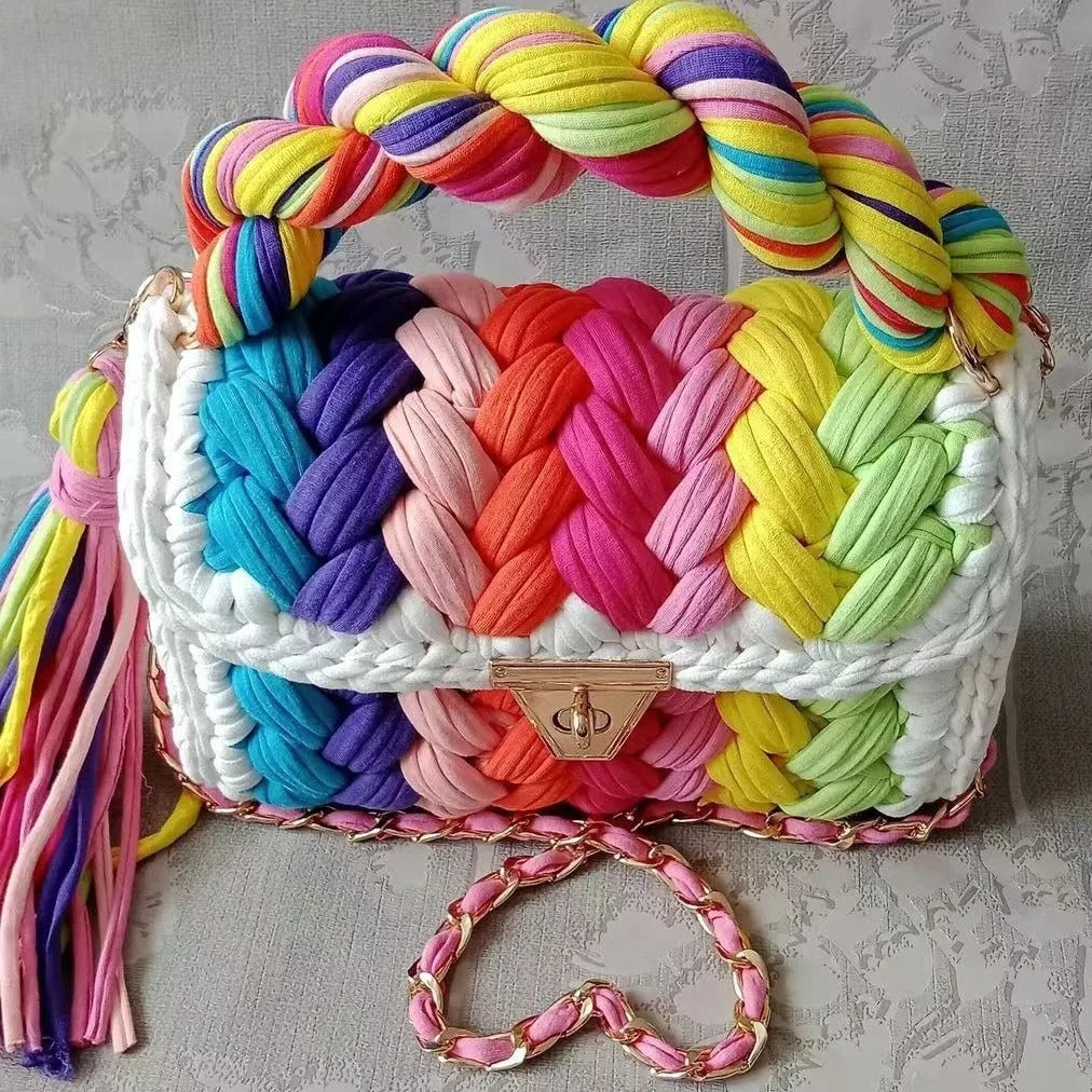 Hand Woven Crochet  Shoulder Bag for Women