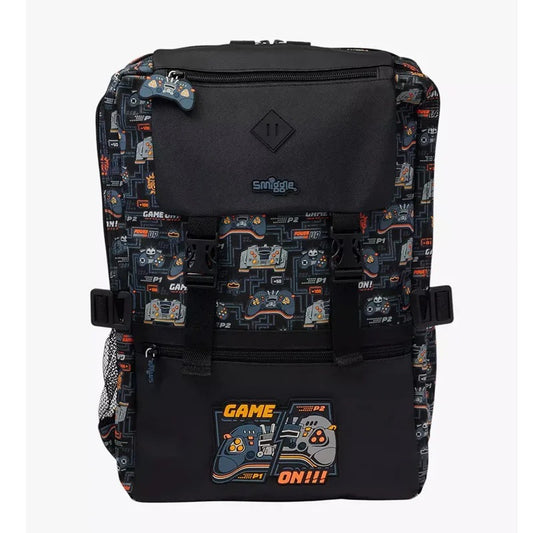 Smiggle Boys Video Game Backpack Set – Large School Bag with Lunch Bag, Pencil Case, Wallet & Water Bottle for Primary Students