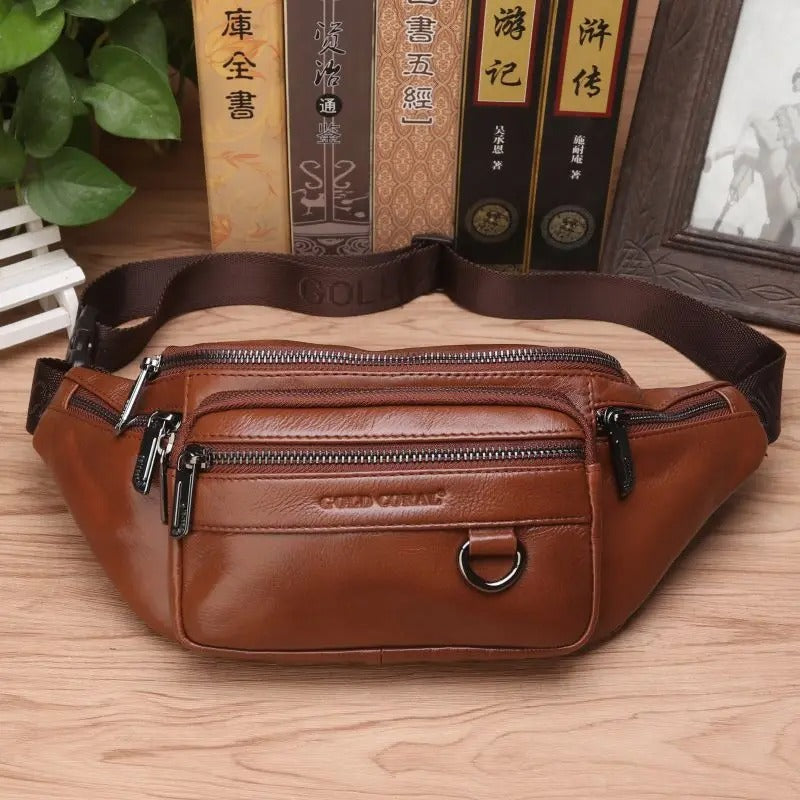 Leather Waist Fanny Pack Bag For Men