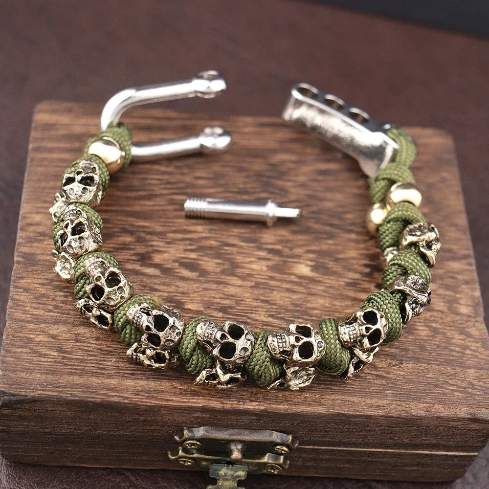 Men’s Vintage Adjustable Skull Bracelet