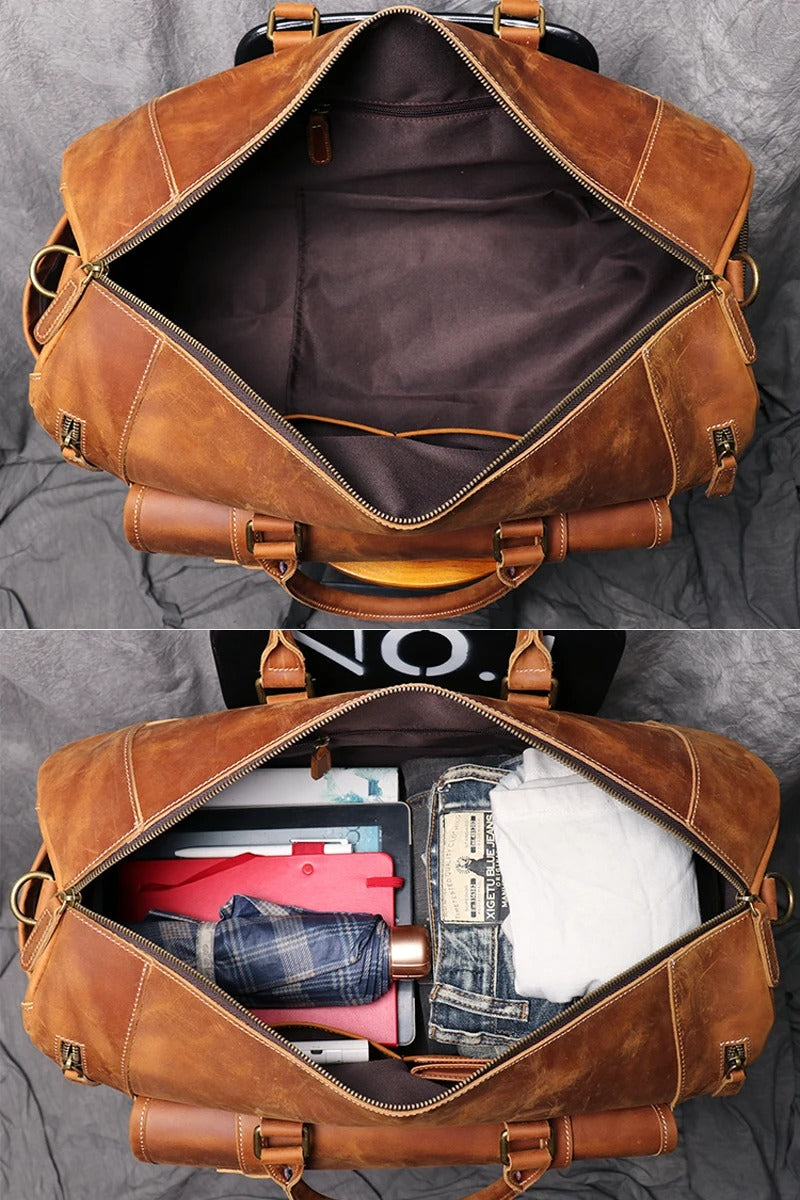 Vintage Leather Hand Carry Travel bag