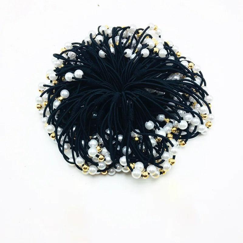 20PCS Fashion Pearls Elastic Hair Ties