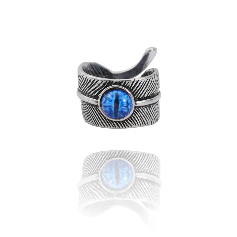 Gothic Punk Devil Evil Eye Adjustable Male Ring Jewelry