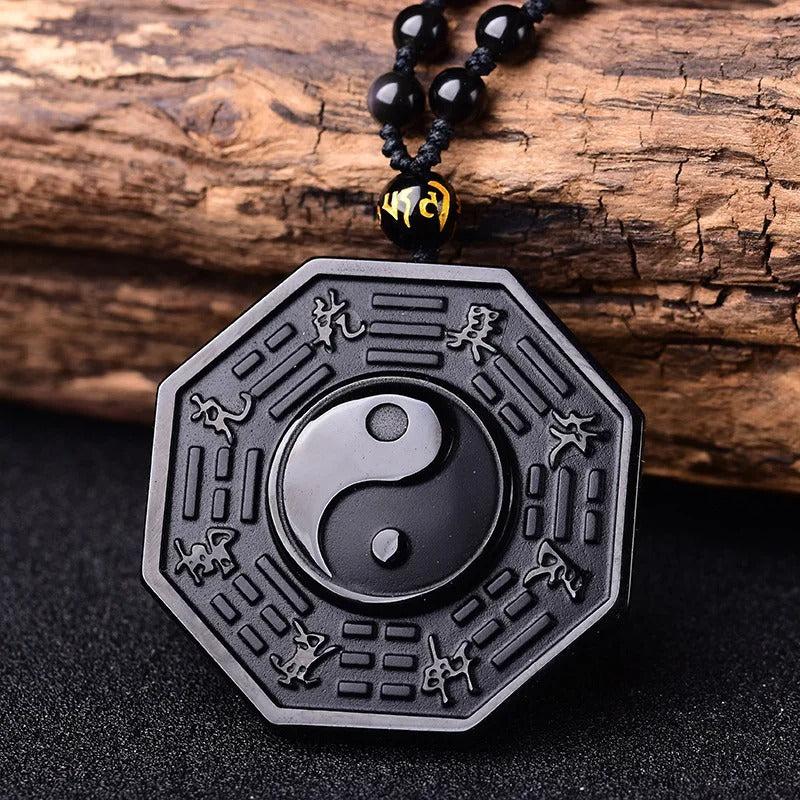 Retro Black Stone Pendant For Men