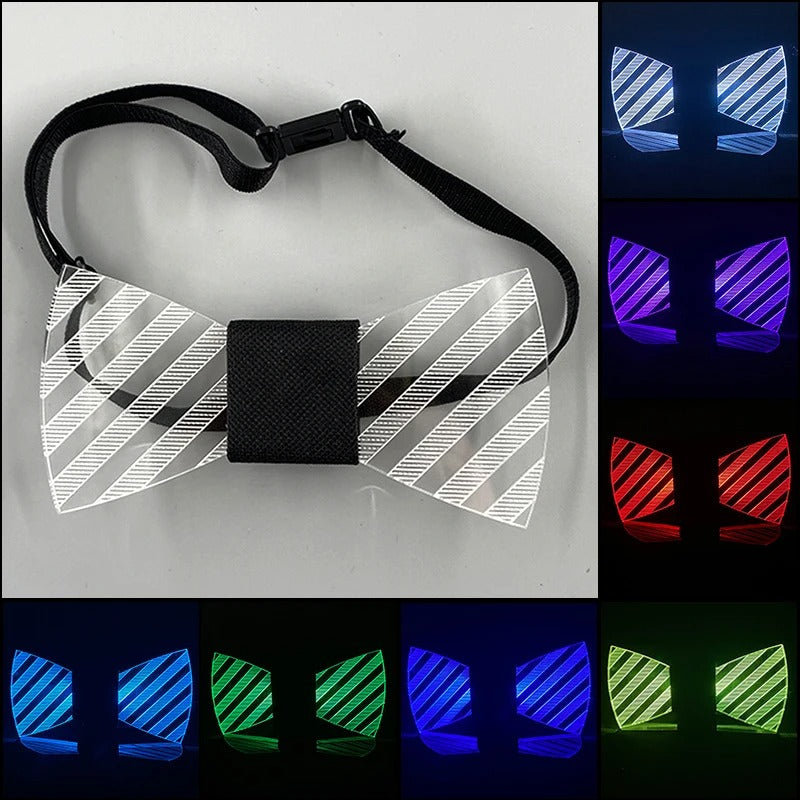 LED Acrylic DJ Luminous Bow Tie