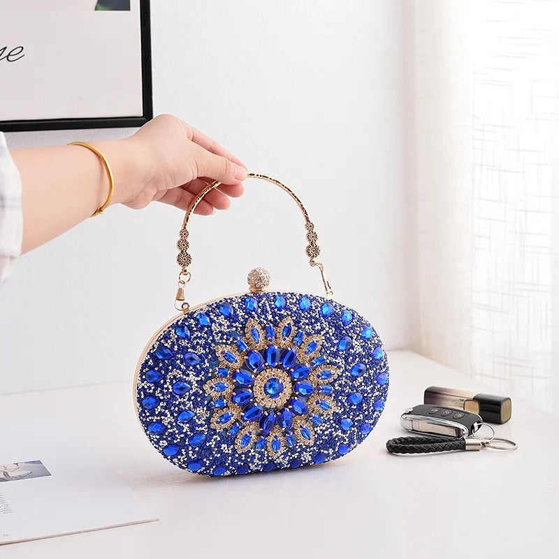 Small Women Luxury Party Round Clutch