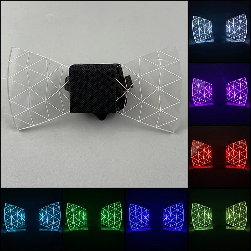 LED Acrylic DJ Luminous Bow Tie