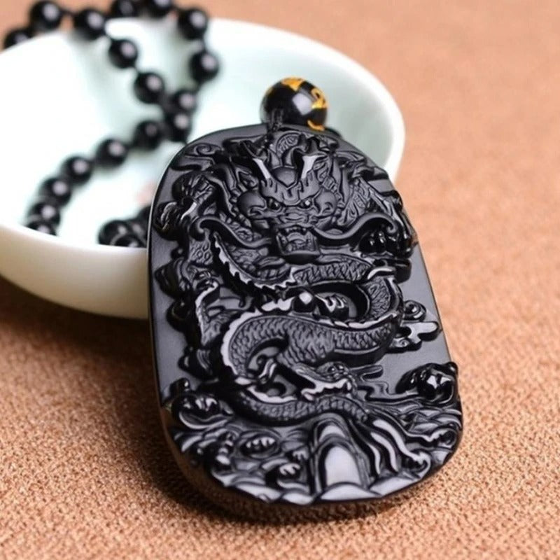 Retro Black Stone Pendant For Men