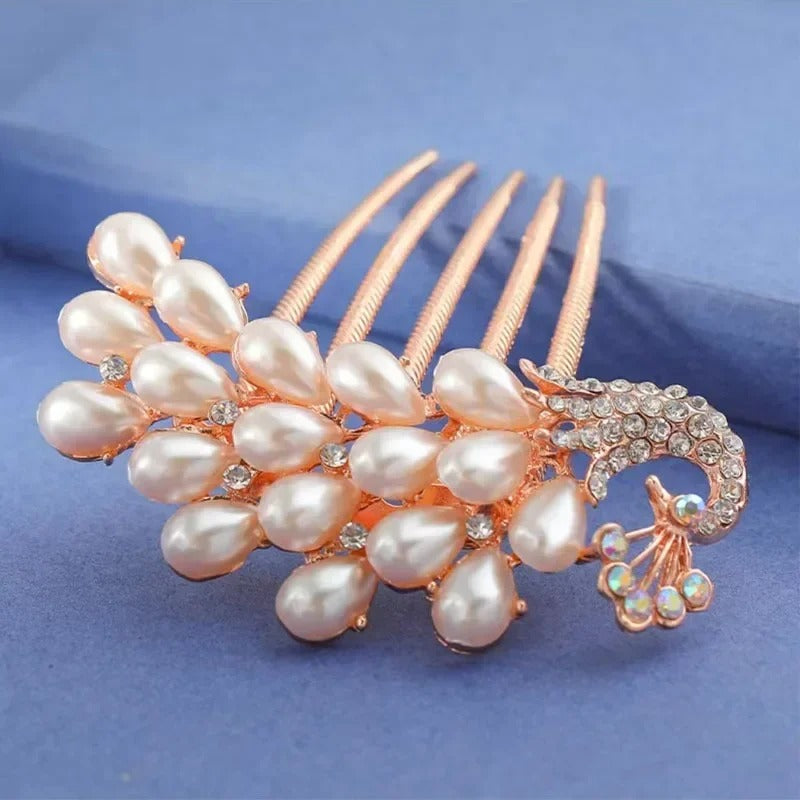 Women Metal Crystal Hair Braiding Clip Barrettes Hairpins for weddings