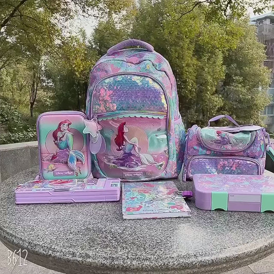 Mermaid Kids School Backpack Set
