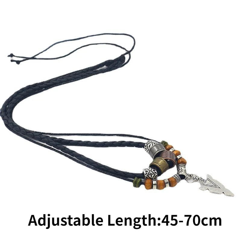 Tribal Arrow Pendant Necklace For Men