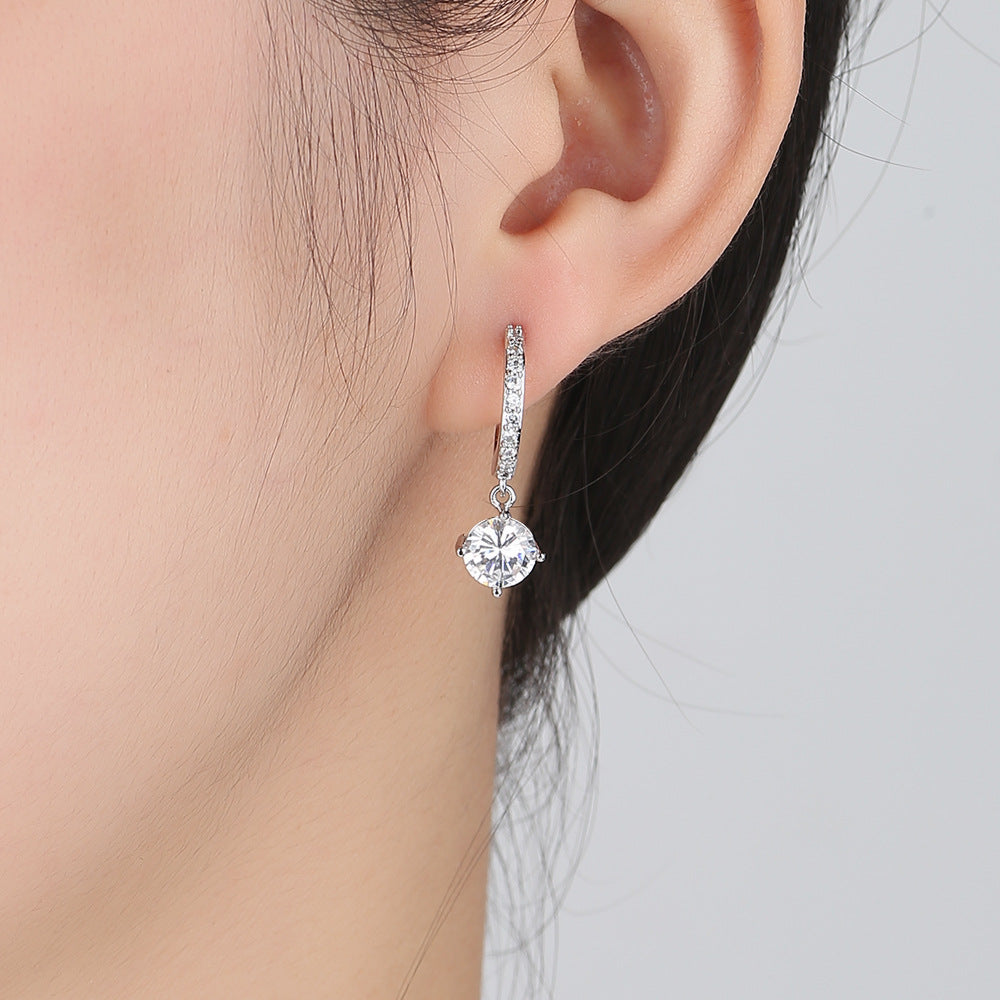 Gold Plated Zircon Earrings