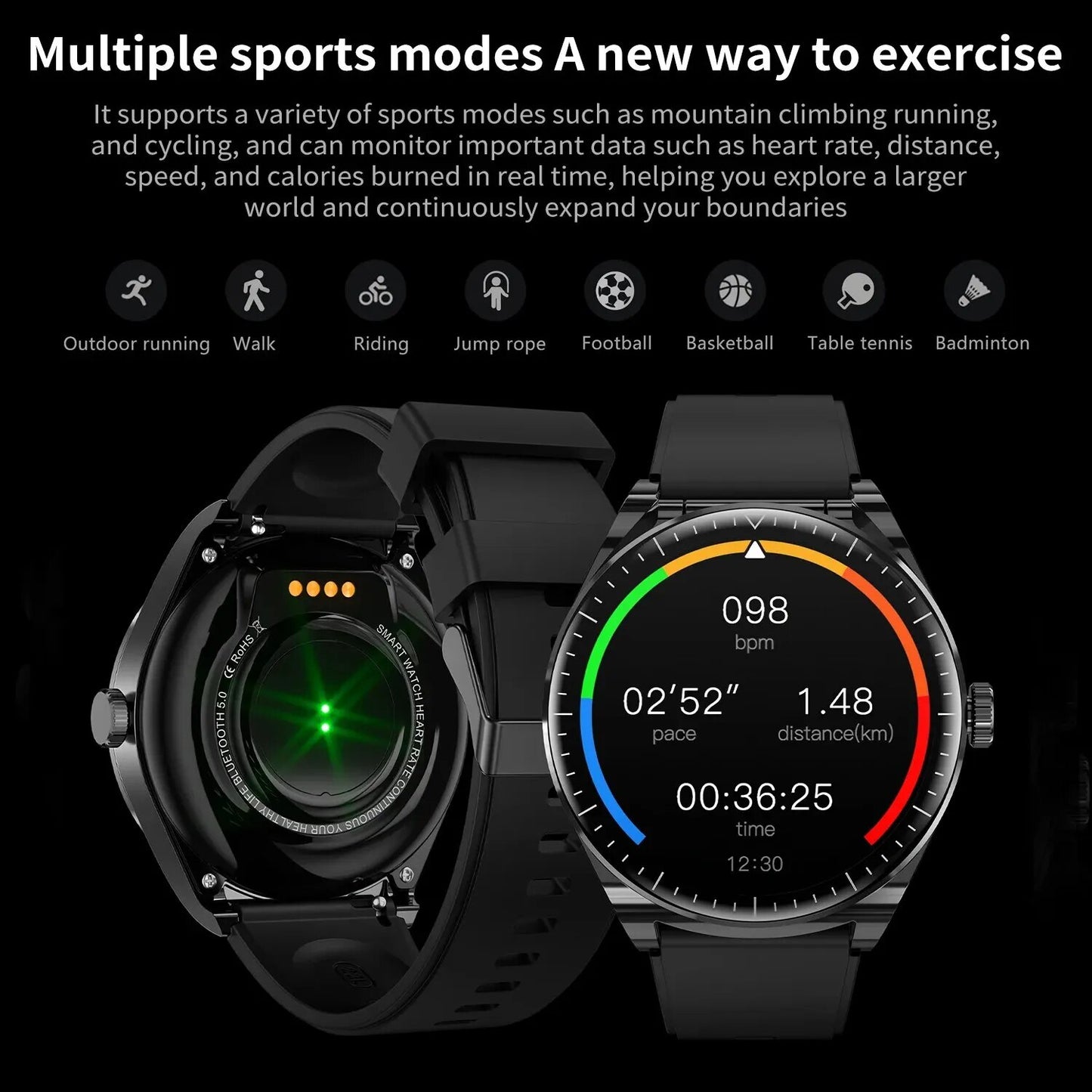 2024 Sports TWS Earphone & Bluetooth Touch Smart Watch